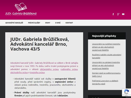 www.advokat-bruzickova.cz