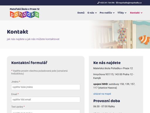 www.mspohadka.cz/kontakt