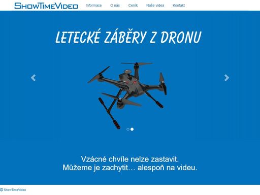 showtimevideo nabízí videozáznamy včetně natáčení z dronu.