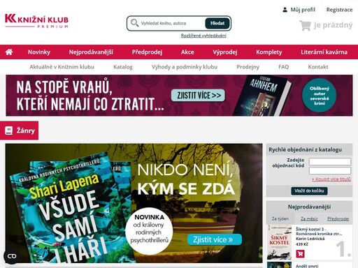 knižníklub - on-line knižní svět. internetové knihkupectví. knihy všech žánrů od největšího vydavatele v čr.