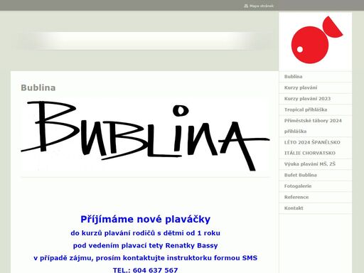 www.plavanibublina.cz