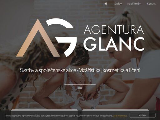 agentura glanc - svatby na klíč, koordinace svatebního dne, společenské akce, služby a kurzy vizážistiky zlínský kraj.