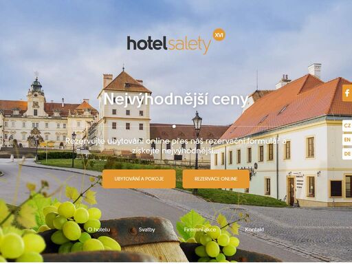 ubytování a restaurace v centru valtic. valtice jsou hlavním městem vína na moravě a hotel salety je umístěn v jejich středu u zámku.