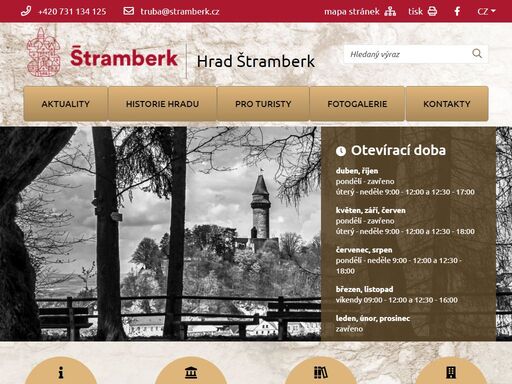 oficiální stránky hradu štramberk