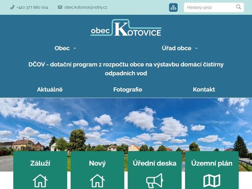 oficiální stránky obce kotovice