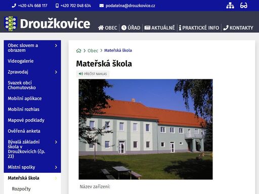 oficiální stánky obce droužkovice