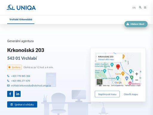 uniqa.cz/detaily-pobocek/vrchlabi-krkonosska