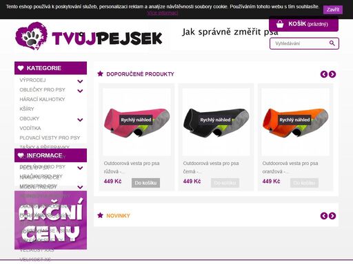 vše pro pejsky - tvujpejsek.cz ¦ oblečky pro psy, obojky a doplňky?  zboží skladem? skvělé ceny? nadchneme vás!