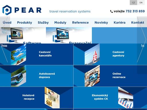 softwarová firma pear s.r.o. se již 25 let specializuje na rezervační systémy pro cestovní kanceláře, které sama vyvíjí. dodávané rezervační systémy firmy pear jsou v desítkách cestovních kanceláří úspěšně implementované, provozem prověřené, odzkoušené a jsou rutinně využívány.