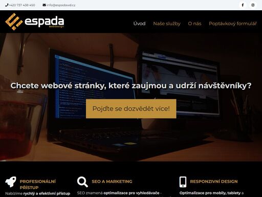 máte zájem o webové stránky, které zaujmou a udrží návštěvníky? tvoříme profesionální weby i menší projekty s více než 6letými zkušenostmi.