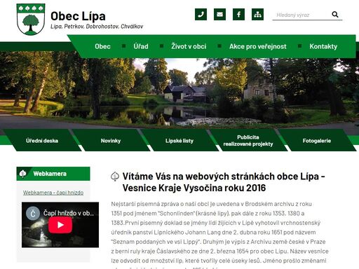 oficiální stránky obce