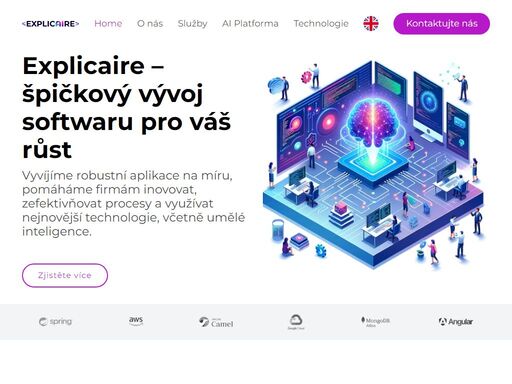 objevte inovativní řešení společnosti explicaire pro váš byznys. specializujeme se na vývoj sw, ai řešení a zlepšení sw development procesů.
