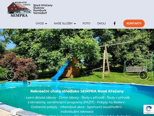 rekreační chata sempra penzion křečany rumburk ústecký kraj ústí nad labem děčínsko české česko saské švýcarsko škola v přírodě zimní dětské rekreační středisko pension levné ubytování bazén avis ústí letní dětské tábory zimní tábory školy v přírodě škola v přírodě s tematicky zaměřenými programy pažit pobyty na školení se školením ozdravné pobyty víkendové akce pro skupiny sportovní soustředění individuální rekreace ubytování pro dětské skupiny pronájem celého objektu rekreační chaty ubytovna pro zaměstnance podniky rumburk varnsdorf šluknov