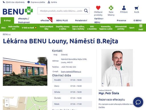 ?každý všední den od 7:30. lékárna disponuje bezbariérovým přístupem a má rozšířený sortiment dermokosmetiky, zdravé výživy, homeopatik a zdravotní obuvi.?