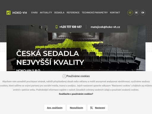 vyrábíme a montujeme kvalitní česká křesla a sedačky do kin, divadel, poslucháren i sportovních hal. křesla vyrábíme na zakázku a sázíme na dokonalý servis.
