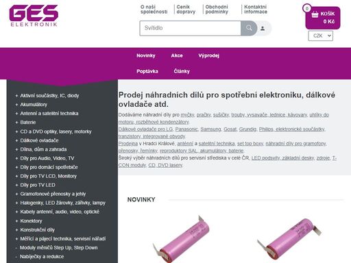 elektronické součástky od ges.cz za výhodné ceny!