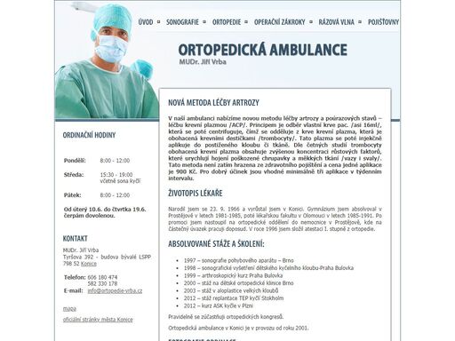 mudr. jiří vrba – ortopedická ambulance