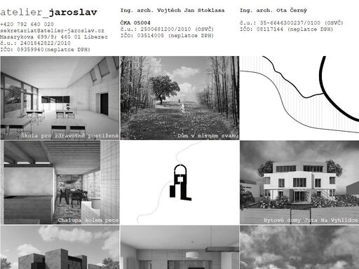 atelier_jaroslav - architektonický a projektový ateliér - ing. arch. vojtěch stoklasa a ing. arch. ota černý - návrhy a rekonstrukce rodinných, bytový a občanských domů a veřejného prostoru