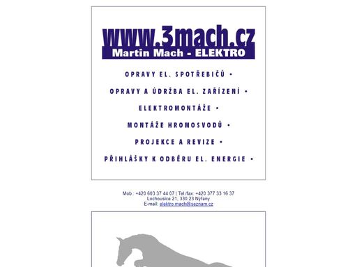 opravy el. spotřebičů, el. zařízení, elektromontáže, montáže hromosvodů, projekce a revize, přihlášky k odběru el. energie