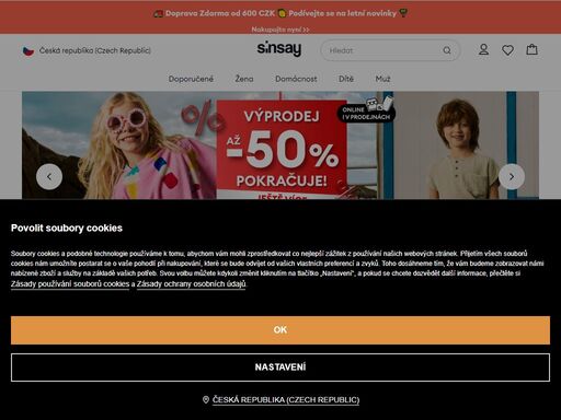 objevte nejnovější trendy za skvělé ceny v e-shopu sinsay. objevte široký výběr produktů pro celou rodinu!
