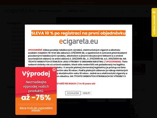 ecigareta.eu to jsou elektronické cigarety - ecigarety, gripy, e-liquidy, báze, aromata, baterie pro e-cigarety, clearomizery a mnoho dalšího sortimentu pro vaping.