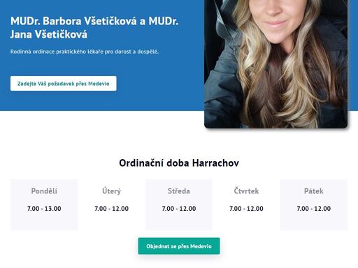 rodinná ordinace praktického lékaře pro dorost a dospělé.
