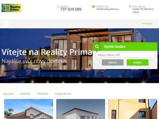 společnost reality prima se zabývá realitní činností, právním a finančním poradenstvím v oblasti realit v moravskoslezském, olomouckém a zlínském kraji.