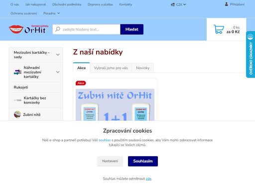 stránky společnosti husch, s.r.o. z plzně, výrobce a prodejce dentálních výrobků jako mezizubní kartáčky, zubní nitě, přírodní zubní gely a pasty. vlastní výrobková řada orhit. výhradní zastoupení primadent neo