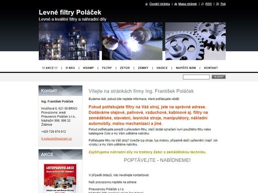 levné filtry a náhradní díly nejen na zemědělské stroje. závaží, filtry a hlavy motoru zetor. drobné náhradní díly, hadice a těsnění.