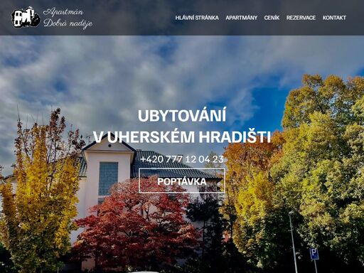 ubytování v uherském hradišti. apartmán dobrá naděje je malý rodinný penzion v klidné městské části uherského
    hradiště. 