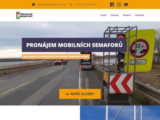 firma třícestné semafory s.r.o. se specializuje na pronájem, prodej a servis mobilních semaforů.