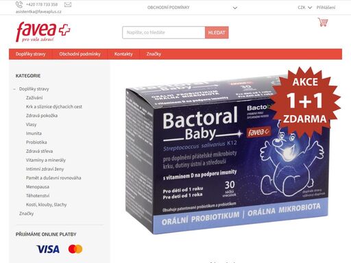 doplňky na podporu zdraví celé rodiny. favea plus e-shop je internetová lékarna, která byla otevřena v roce 2005 (vitalsupport) a nabízí kvalitní produkty a informace od odborníků, které naši zákazníci potřebují k zajištění zdravého životního stylu.

vy´roba doplňků stravy, hodnoceny´ch léčiv a zdravotnicky´ch…