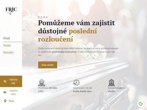 naše pohřební služba zajistí realizaci pohřbu od a do z, jak u kremace i pohřbu do země. zajistíme převoz zesnulého i zařízení potřebných náležitostí.