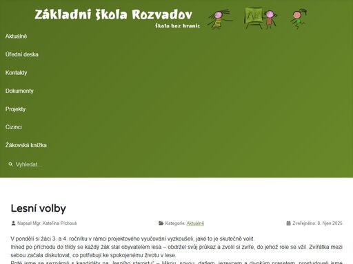 oficiální stránky zš rozvadov