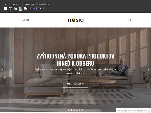 sedačky, postele, kuchyně a celé interiéry na míru. vše od návrhu až po realizaci. spojujeme styl, eleganci, design a funkčnost. nesia - kvalitní nábytek.