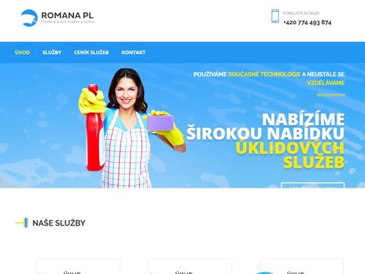romana pl s.r.o. je firma, která se zabývá poskytováním kompletních služeb v oblasti úklidu. zajišťujeme pravidelné a jednorázové úklidy bytů, domů, kanceláří, hotelů, zdravotnických zařízení a průmyslových prostor. 