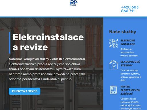 elektroinstalace, revize a mnoho dalšího k vaším službám.