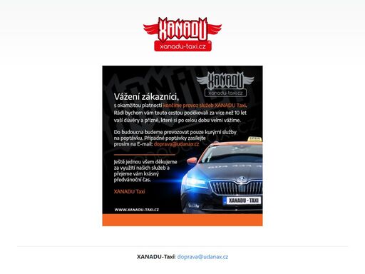 xanadu-taxi: taxi jihlava a okolí - rychle, levně a bezpečně!