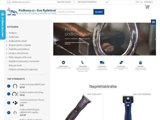vítejte v našem obchodě. vítáme vás na eshopu podkovy.cz, kde naleznete vše pro péči o kopyta vašich mazlíčků a plno dalších potřeb.
