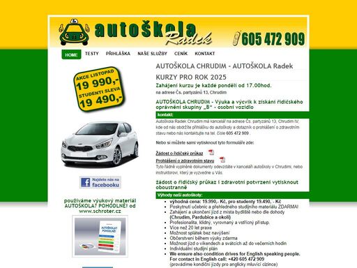 autoškola chrudim radek fofoňka řidičský průkaz