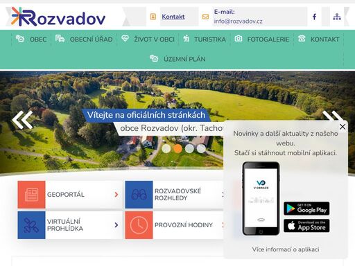 obec rozvadov, rozvadov, obecní úřad, úřední deska oficiální stránky obce rozvadov