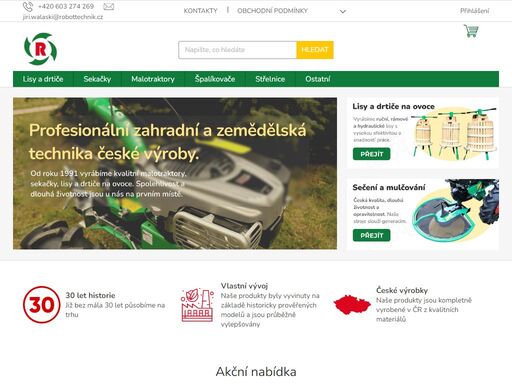 potřeby pro zahradu. naše produkty jsou vyráběné v čr z komponent a materiálů získaných v drtivé většině rovněž u nás. všechny naše produkty vyrábíme tak, aby dokázaly sloužit dlouhodobě a aby opotřebovávané části bylo vždy možné opravit. základy našich výrobků jsou prověřené historií, jejíž délka přesahuje existenci…