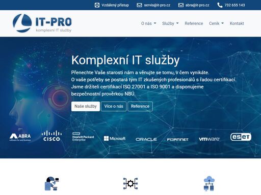 certifikované centrum informačních systémů abra ? poskytujeme komplexní it služby ? návrh, zabezpečení a správu sítí, serverů, dodávky hw, virtualizaci, databáze, kamerové systémy, webové aplikace...