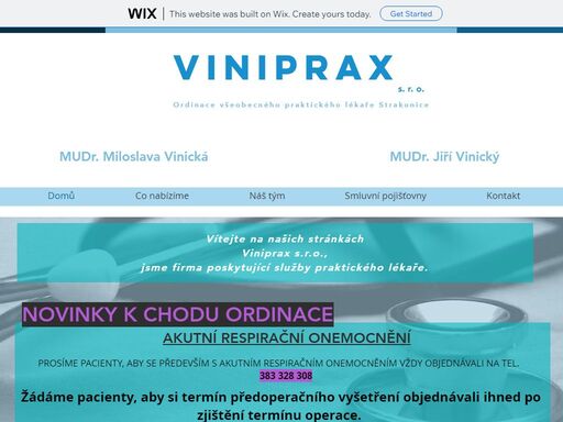 ordinace praktického lékaře ve strakonicích viniprax, s.r.o.