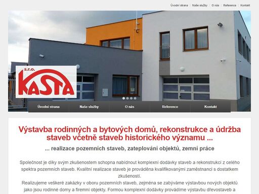 stavební firma kasta, spol. s r.o realizuje zakázky v oboru pozemních staveb. zabýváme se jak výstavbou nových průmyslových objektů, tak prodejních a skladových hal a v neposlední řadě realizujeme rekonstrukce objektů, včetně historických budov.