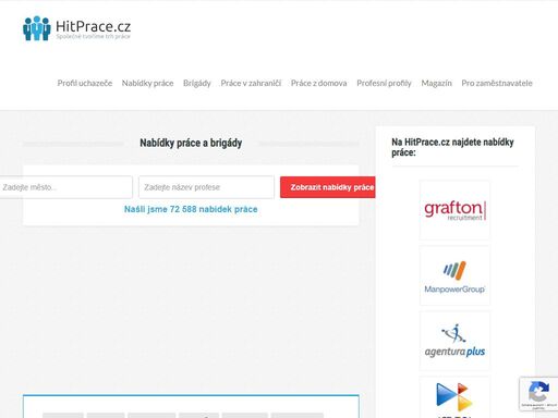 ? aktuální nabídky práce a brigády ? velký výběr ? každý den nové inzeráty ? snadné vyhledávání ? nabídky práce a brigády z portálů práce, agentur a zaměstnavatelů