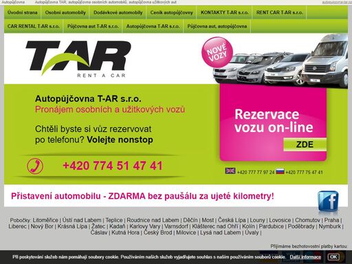 autopůjčovna tar, autopůjčovna osobních automobilů, autopůjčovna užitkových aut