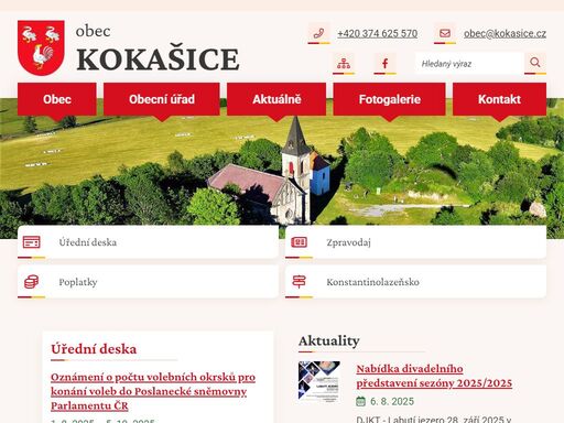 oficiální stránky obce kokašice