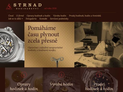 prodej hodinek, řemínků, budíků, hodin. opravy hodinek, starožitných hodin, hracích strojků. výroba ozubených kol, renovace a rekonstrukce.