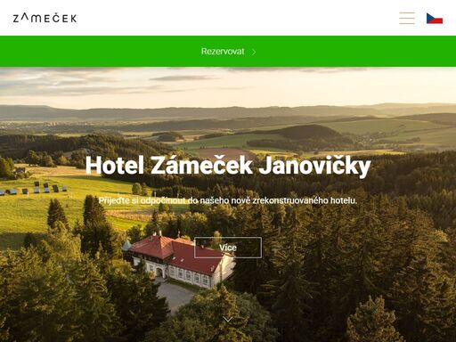 oficiální stránky hotelu zámeček janovičky. nově renovovaný hotel leží na klidném místě v malebné krajině broumovska. bohaté regionální snídaně. skvělá restaurace s krajovými specialitami. garance nejlepší ceny při rezervaci zde.